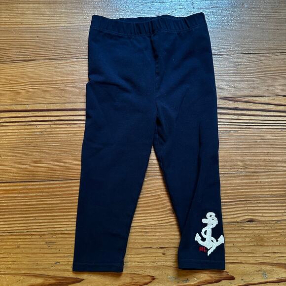 Ralph Lauren dark navy blue anchor embroidered stretch pant SIZE 18M - Picture 1 of 4
